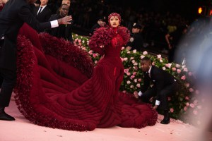 Cardi  B . in Thom Browne.