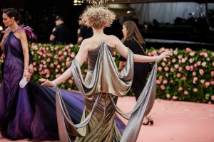 Julia Garner in Zac Posen.