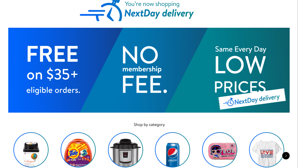 Walmart Steps Up With Free Next-Day Delivery