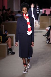 Model on the catwalkPrada Resort 2020 show, Runway, The Piano Factory, New York, USA - 02 May 2019