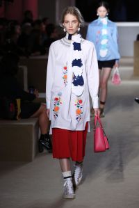 Model on the catwalkPrada Resort 2020 show, Runway, The Piano Factory, New York, USA - 02 May 2019