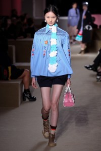 Model on the catwalk