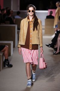 Model on the catwalk
Prada Resort 2020 show, Runway, The Piano Factory, New York, USA - 02 May 2019