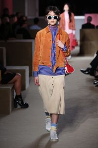 Model on the catwalk
Prada Resort 2020 show, Runway, The Piano Factory, New York, USA - 02 May 2019
