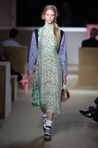 Model on the catwalkPrada Resort 2020 show, Runway, The Piano Factory, New York, USA - 02 May 2019