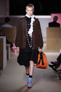 Model on the catwalkPrada Resort 2020 show, Runway, The Piano Factory, New York, USA - 02 May 2019