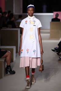 Model on the catwalkPrada Resort 2020 show, Runway, The Piano Factory, New York, USA - 02 May 2019