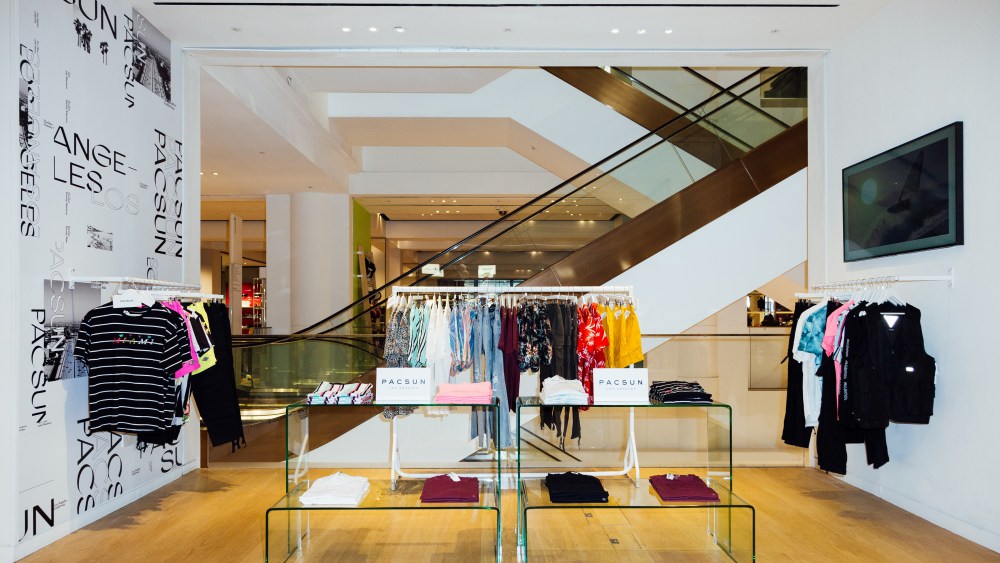 The Pacsun shop-in-shop in Selfridges