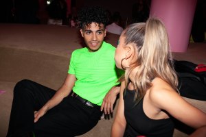 Mena Massoud and guestPrada Resort 2020 show, Front Row, The Piano Factory, New York, USA - 02 May 2019
