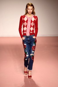 Embellished denim is on deck for next fall.