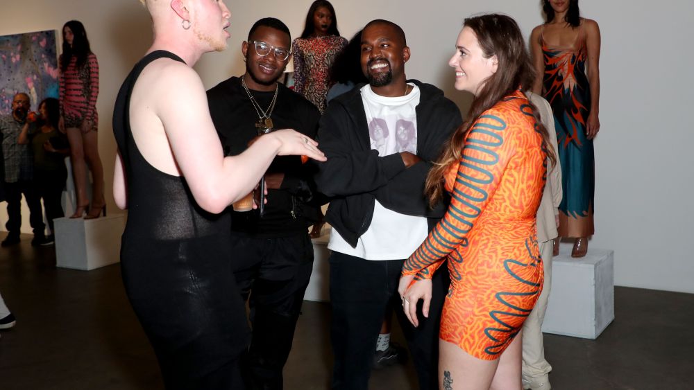 Shaun Ross, Kanye West and Maisie WilenMaisie Wilen Event, Cocktails, Night Gallery, Los Angeles, USA - 05 Jun 2019