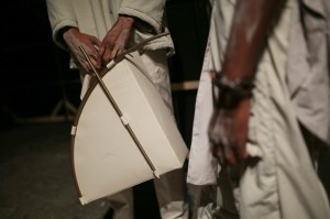 Backstage at A-Cold-Wall Men's Spring 2020 photographed in London on 10 June 2019