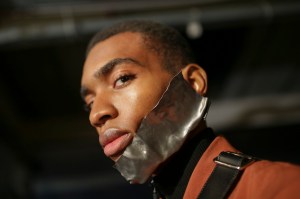 Backstage at A-Cold-Wall Men's Spring 2020 photographed in London on 10 June 2019