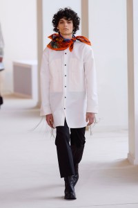Model on the catwalk