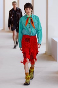 Model on the catwalk