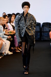 Model on the catwalk