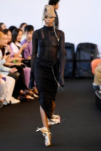 Model on the catwalk