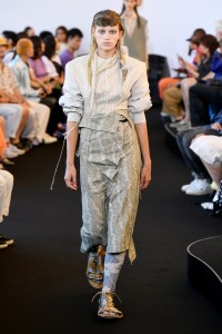 Model on the catwalk