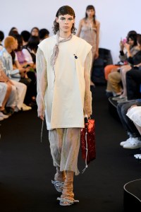 Model on the catwalk