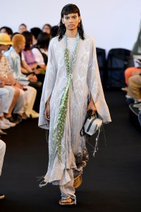 Model on the catwalk