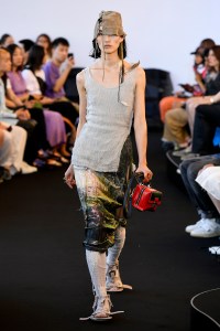 Model on the catwalk