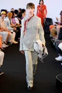 Model on the catwalk