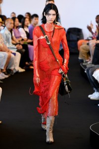 Model on the catwalk