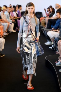 Model on the catwalk