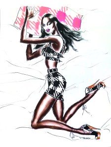 The "Azzedine Alaïa, Another Way to Look at Fashion: The Tati Collection" showcases looks from Alaïa's spring 1991 collection and artworks featuring the designs.