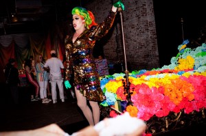 The scene at the Alice + Olivia Pride Party.