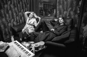 Backstage with Aly & Aj at Irving Plaza.