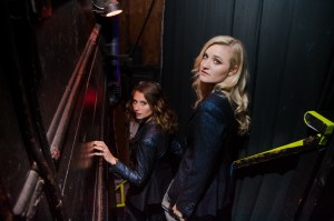 Backstage with Aly & Aj at Irving Plaza.