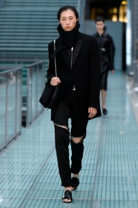 Model on the catwalk