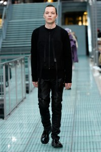 Model on the catwalk