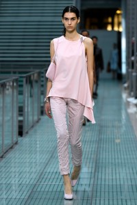 Model on the catwalk