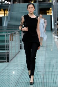 Model on the catwalk