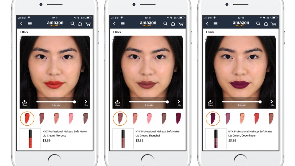 ModiFace's virtual lipstick try-on for Amazon.
