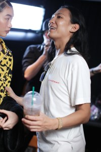 Backstage at Alexander Wang Collection 1 2020