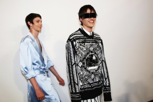 Backstage at Balmain Men's SS 2020