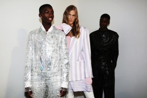 Backstage at Balmain Men's SS 2020