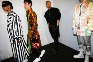 Backstage at Balmain Men's SS 2020