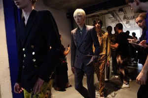Backstage at Dries Van Noten Men's SS 2020