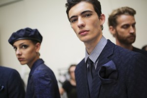 Backstage at Giorgio Armani Men's Spring 2020