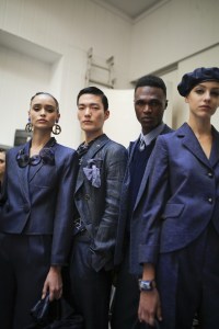 Backstage at Giorgio Armani Men's Spring 2020