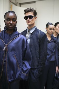 Backstage at Giorgio Armani Men's Spring 2020