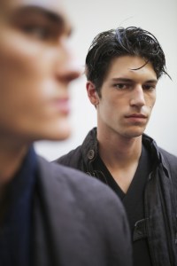 Backstage at Giorgio Armani Men's Spring 2020