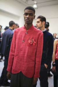 Backstage at Giorgio Armani Men's Spring 2020