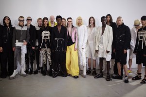 Backstage at  Rick Owens Men's SS 2020