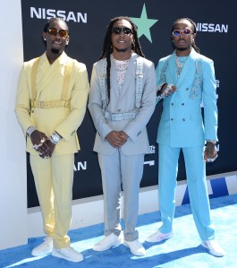 Offset, Takeoff and Quavo
BET Awards, Arrivals, Microsoft Theater, Los Angeles, USA - 23 Jun 2019