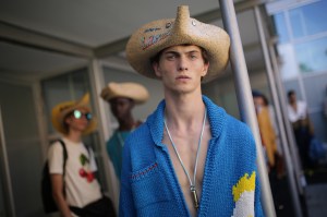 Backstage at Lanvin Men's Spring 2020